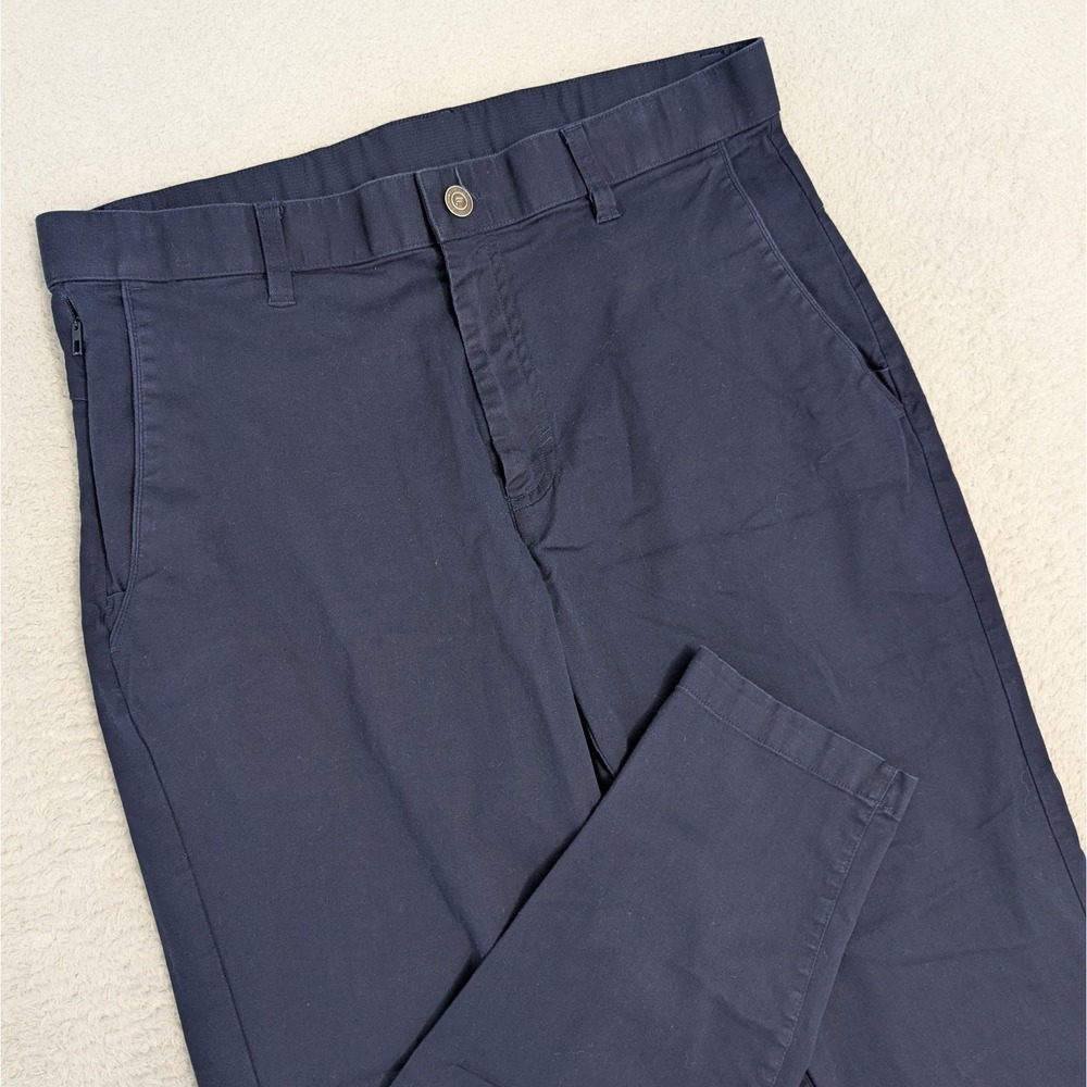 Fabletics Pants‎ Mens 32x29 Blue Chino Golf Flat Front Lightweight Stretchy EUC